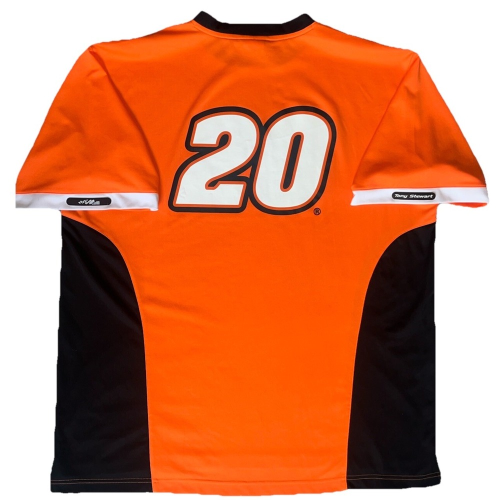Vtg Tony Stewart #20 NASCAR Mens Jersey Tee Home Depot Chase Authentics Size XL‎